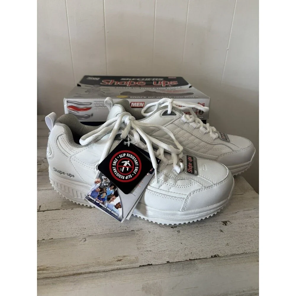 Skechers Shape Ups XT White Toning Shoes Slip Resistant - New In Box - Men’s 10